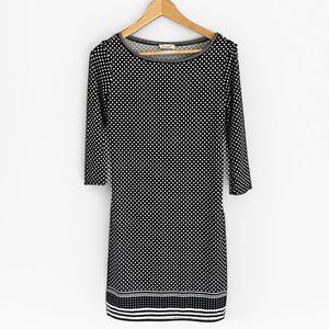 Max Studio Polka Dot and Stripe Detailed Dress- Knee Length, High-Quality Fabric